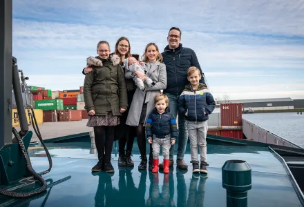 binnenvaart gezin van schipper Adriaan